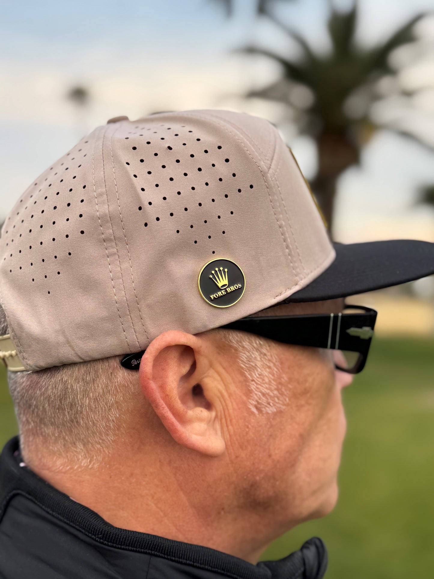 Crown Jewel Bogey hat Khaki/Black (including ball marker)