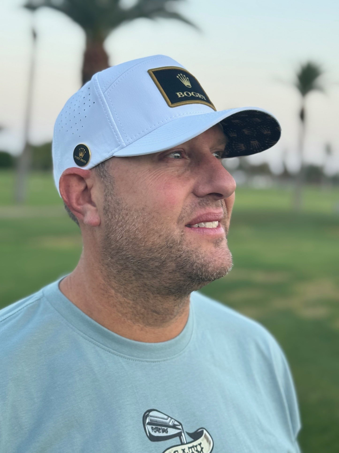 Crown Jewel BOGEY Hat White ( including ballmarker)
