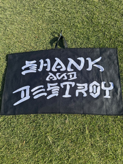 Shank and Destroy micro fiber golf towel